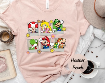 Nintendo Super Mario T-shirt Princess Peach Shirt Vintage Super Mario And Luigi Tee Mario Kid Shirt Nintendo Shirt Disneyland Vacation Trip