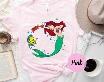 Disney Ariel Mermaid Christmas Shirt, Princess Mermaid Xmas Shirt, Magic Kingdom Holiday Tee, Disney Girl Christmas Tee, Disney Mermaid Xmas