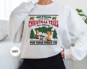 Disney Couples Chip n Dale Double Trouble Christmas Shirt, Chip N Dale Christmas T-Shirt, Chip and Dale Sweatshirt