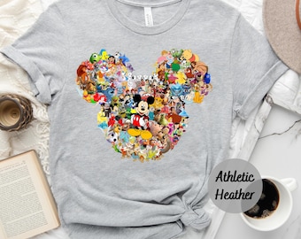 Mickey and Friends Shirt, All Disney Characters Inside Mickey Head T-Shirt, Mickey Mouse Shirt, Disney Fan Gift Shirt, Disneyland Trip Shirt