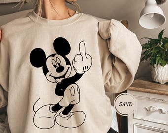 M1ckey FuckSweatshirts , Fuck Sweatshirts for Woman, Adult Humor Sweatshirts , Sarcastic Gift, Sarcastic Sweatshirts , Sarcasm Sweatshirts
