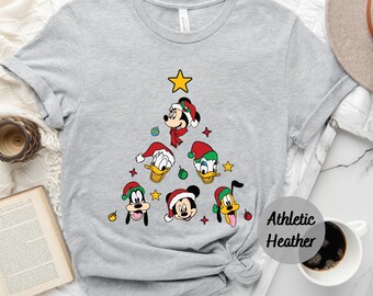 Disney Mickey Friends Christmas Shirt, Santa Hat Merry Christmas Shirt, Disneyland Christmas Vacation T-Shirt, Disney Christmas Lights Shirt