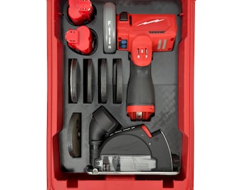 Inserto per utensile da taglio Milwaukee M12 2522-20, compatibile con l'organizer compatto Packout 48-22-8435, per riporre utensili, batterie e dischi abrasivi.
