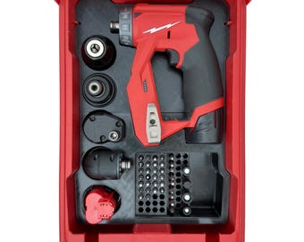 Inserto per avvitatore Milwaukee M12 2505-20, compatibile con l'organizer compatto Packout 48-22-8435, per riporre utensili, batterie e punte.