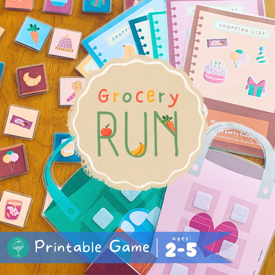 Printable Grocery Store Game Builds Cognitive Thinking Skills Preschool ...