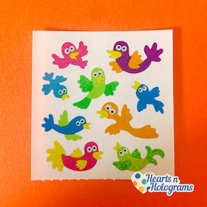 Pájaros de dibujos animados de Sandylion vintage - Pegatinas del módulo Kromekote