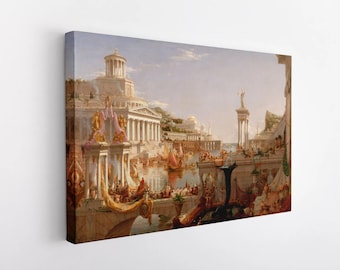 The Course of Empire, The Consummation by Thomas Cole, Roman Empire Scene Canvas, Classical Renaissance Painting, Historical Wall Art