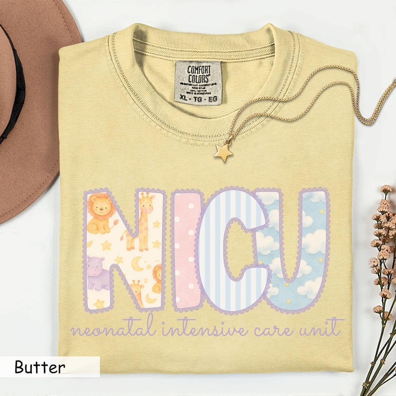 NICU Nurse Shirt, NICU Nurse Comfort Colors TShirt, Neonatal NICU Nurse Gift, Baby Nurse Tee, New Nicu Crew Shirt, Nurse Appreciation Shirt image 6