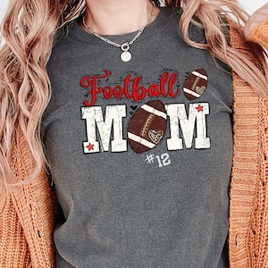 Personalized Mom Football Shirt, Custom Football Mom Player Shirt-Football Player Mom Personalized Gift, Football Player Mom T-Shirt