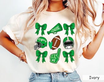 Cheer Mom Custom Shirt: Personalized Football Mascot Tee, Gift for Football Mama