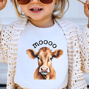 Cow Moo Kids T-Shirt – Farm Animal Toddler Tee