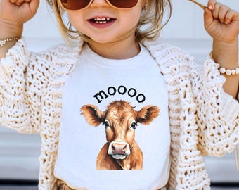 Cow Moo Kids T-Shirt – Farm Animal Toddler Tee