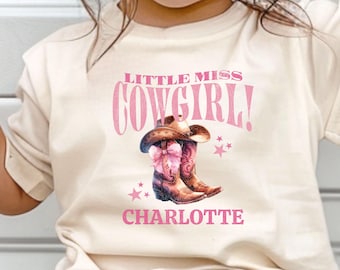 Personalized Little Miss Cowgirl Shirt: Wild West Birthday Tee