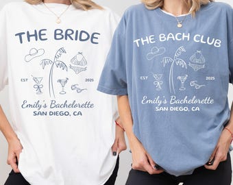 Bach Club Shirt, Bachelorette Party Top, Custom Bridesmaid Gift, San Diego Squad Tee