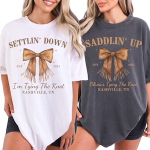 Cowgirl Bachelorette Party Shirts, Custom Western Bachelorette T-Shirt, Country Bach Nashville Bachelorette Party Cowgirl Bridal Party Shirt