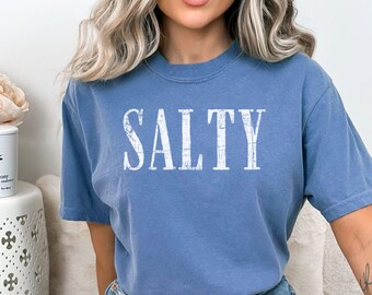 Salty Comfort Colors Tee, Coastal Grandmother Style