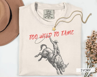 Western Cowgirl Comfort Colors Tee, Vintage Rodeo Graphic