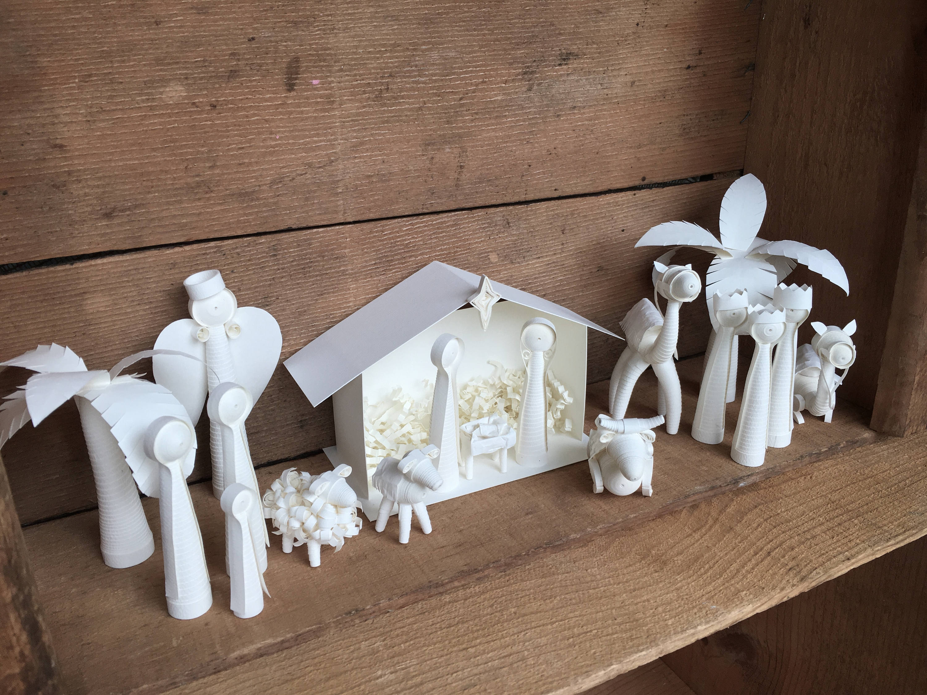 Paper Quilled Nativity Scene Complete Set Etsy