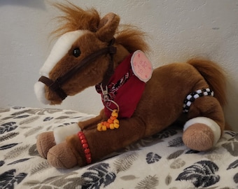 Wells Fargo Plush Horse ESSA with Bandana & Kandi