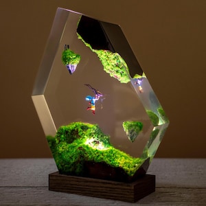 Handmade Resin Zelda Lamp: Sky Island Night Light with Master Sword
