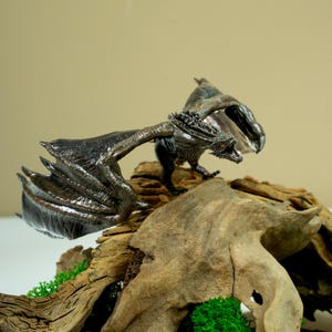 Ancient Brown Dragon Miniature: Hand-Painted Resin Fantasy Figurine