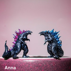 Mini Godzilla Figure: Posable Handmade Kaiju Toy, 3D Printed