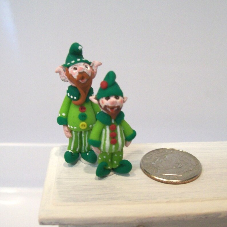 Tall Green Elf Artisan Miniature Art Doll Miniature Figurine 1 Etsy