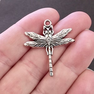 10 Charms, Dragonfly, Summer, Insect, Charm, Pendants, 32x28x3mm Hole Approx. 2mm ITEM:AY17