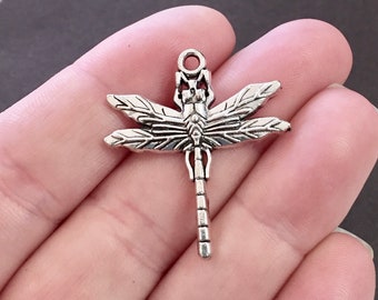 10 Charms, Dragonfly, Summer, Insect, Charm, Pendants, 32x28x3mm Hole Approx. 2mm ITEM:AY17