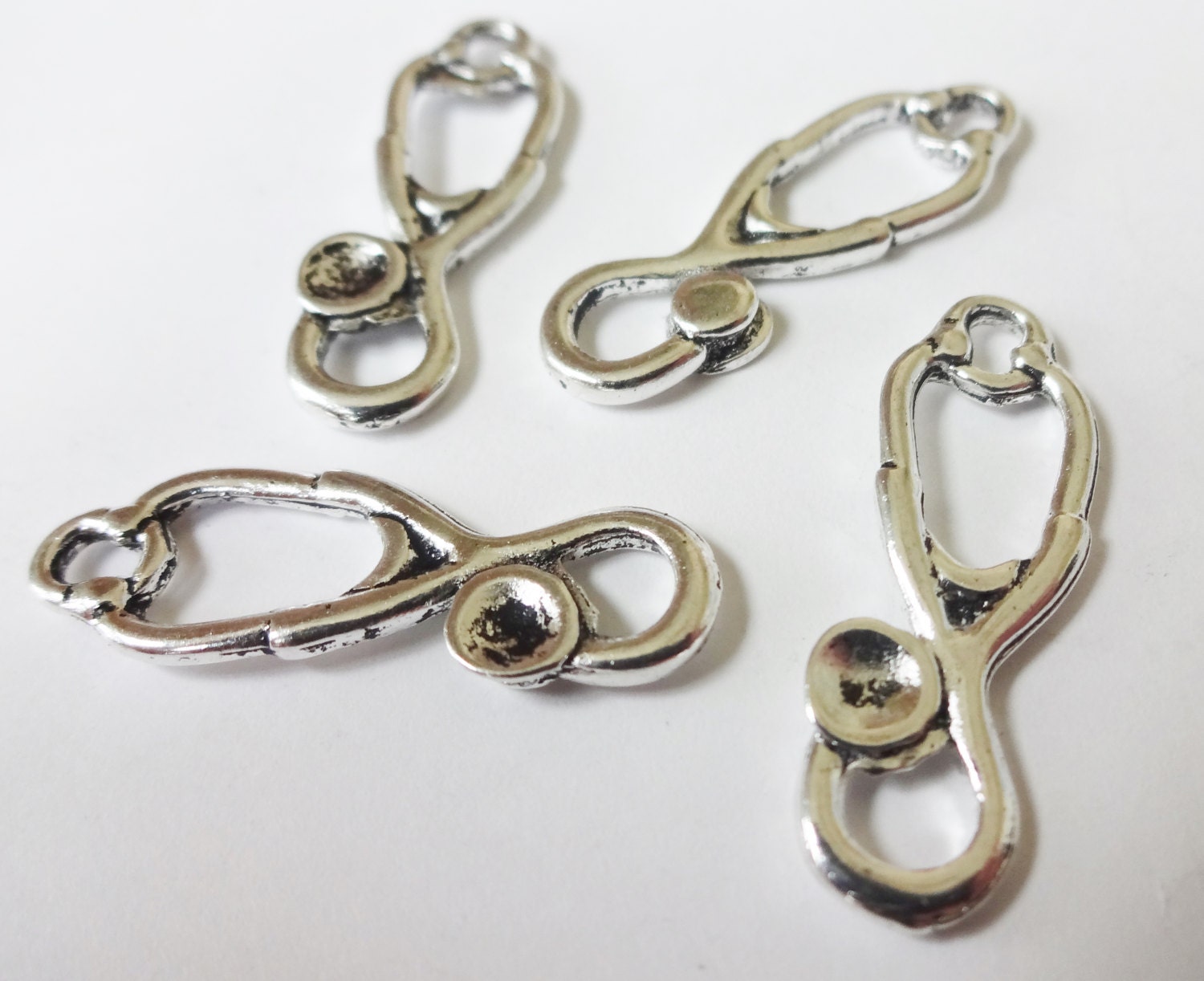 10 Charms Stethoscope Nurse Doctor Charm 24x8mm ITEMAA3 Etsy