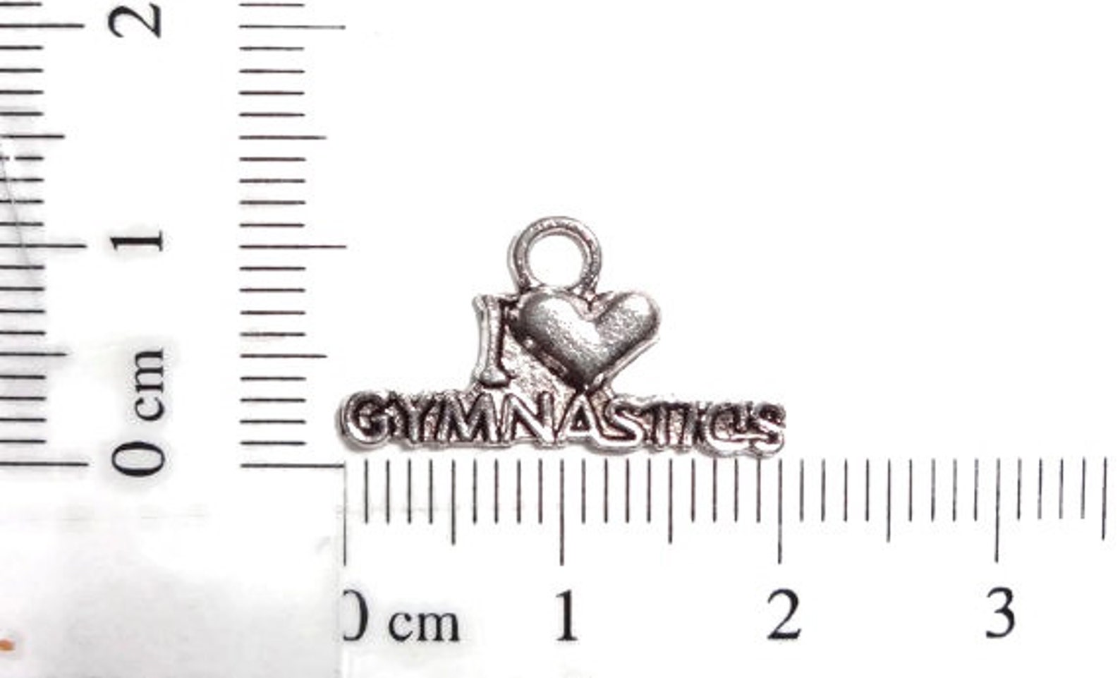 50 BULK I Love heart Gymnastics Charms 20x11mm Etsy