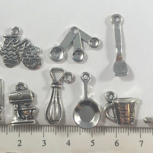 10 Charms, Cooking, Baking, Kitchen, Charm, Assorted, Collection, Theme ...