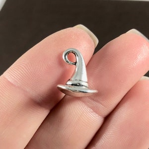 50 Bulk, Wizard, Witch, Halloween, Hat, Charms (3D) 11x11mm, Hole: 2mm A1B23