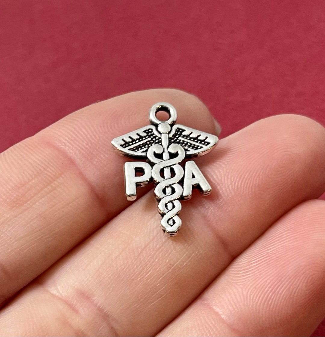 10 or 50 Charms, Physician Assistant, PA, Caduceus, Charm 20.5x15.5x1 ...