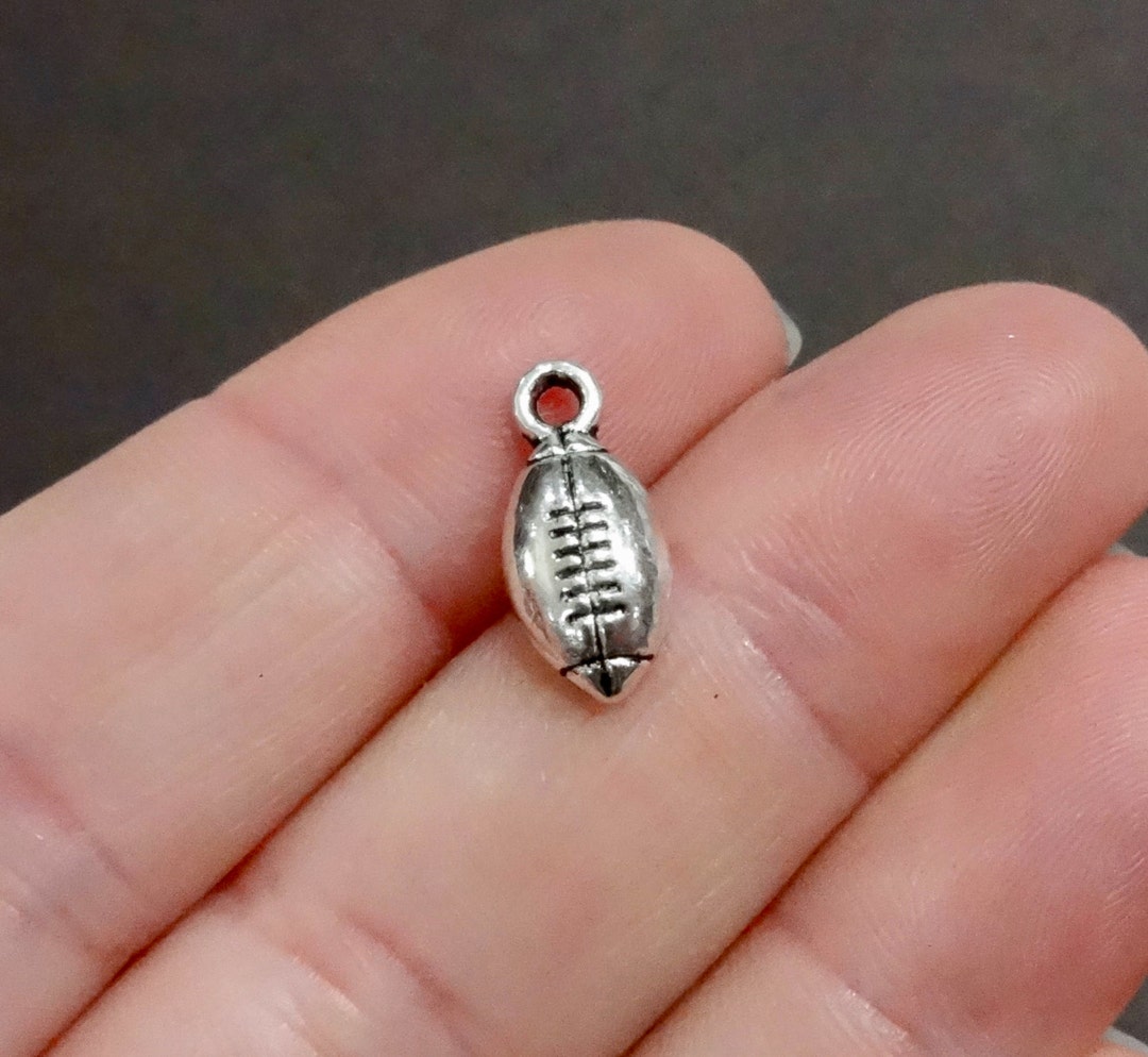 50 Charms BULK, Football Charms 15x7x3mm Itemg1 Etsy