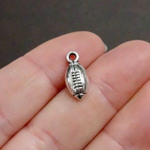 10 or 50 Charms, Football Charms 15x7x3mm Item:G1