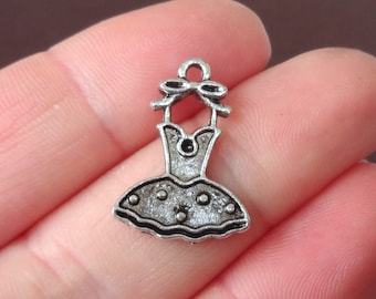 10 Charms, Ballerina Dress Charm, 21X15mm (double sided) ITEM:K10