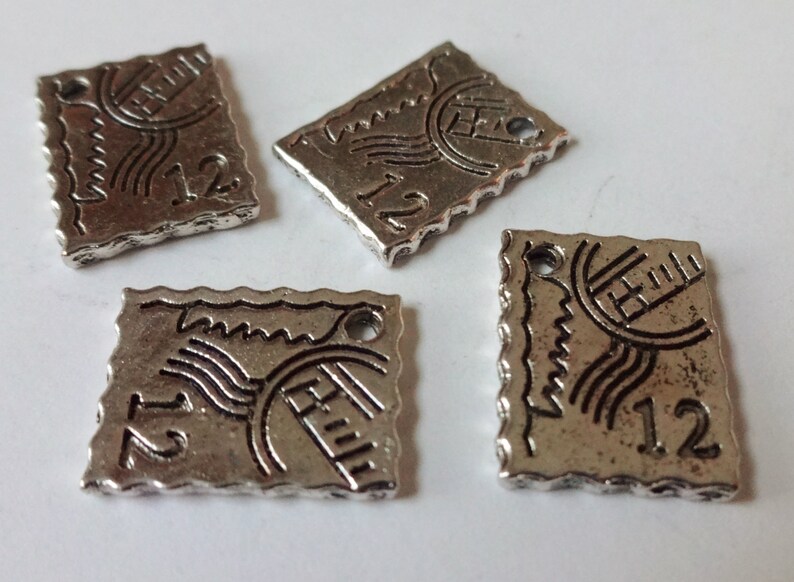 10 Stamp Charms 14x10x2mm ITEMY22 Etsy
