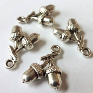 10 or 50 Charms, Acorn, Nut, Charm (3D) 17x12x4mm ITEM:U12