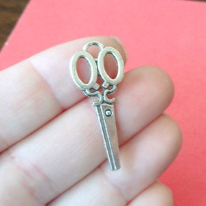 10 Charms, Scissor Charm, 14x33x1.5mm Hole Approx. 3x3.5mm ITEM:C22