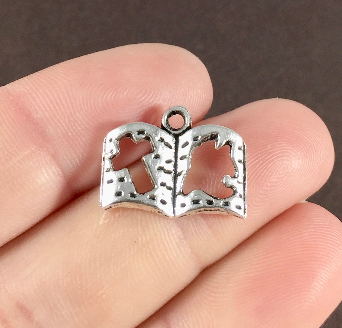 50 Bulk Book Bible Cross Dove Religious Charms Etsy