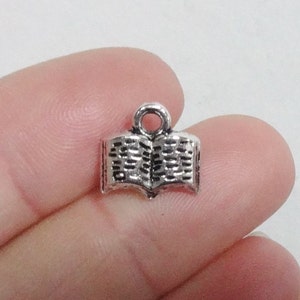 10 Charms, Libro, Escuela, Profesor, Charm 12x7x3mm ARTÍCULO:V13