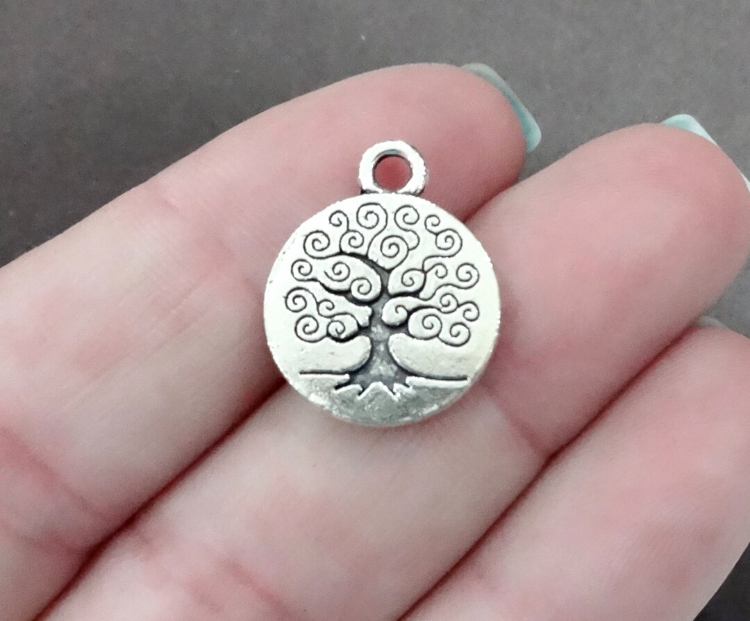 10 Charms, Family Tree Charm (double Sided) 19x15x2mm ITEM:BW11 - Etsy