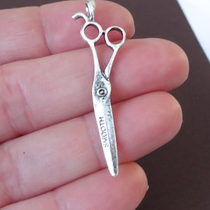 6 Charms, Large, SMOOTH, Scissor, Pendants 13x43x2mm ITEM:C18