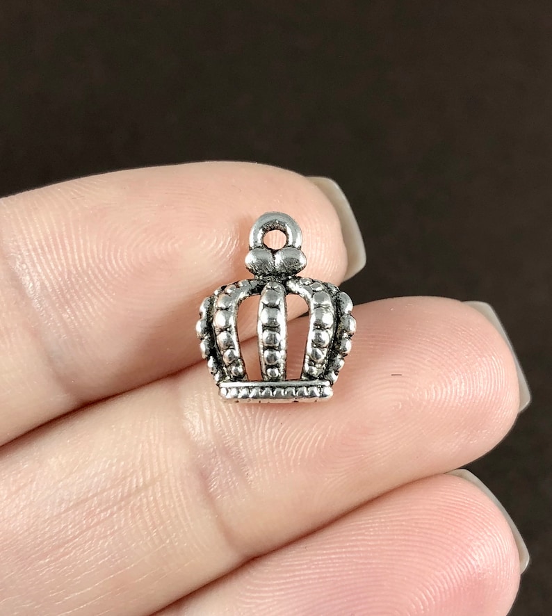 50 Bulk Princess Queen Prince King Crown 14x12x1mm Hole Etsy
