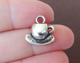 10 Charms, Coffee, Tea, Mug with Saucer Charms 15x15x4mm ITEM:S23