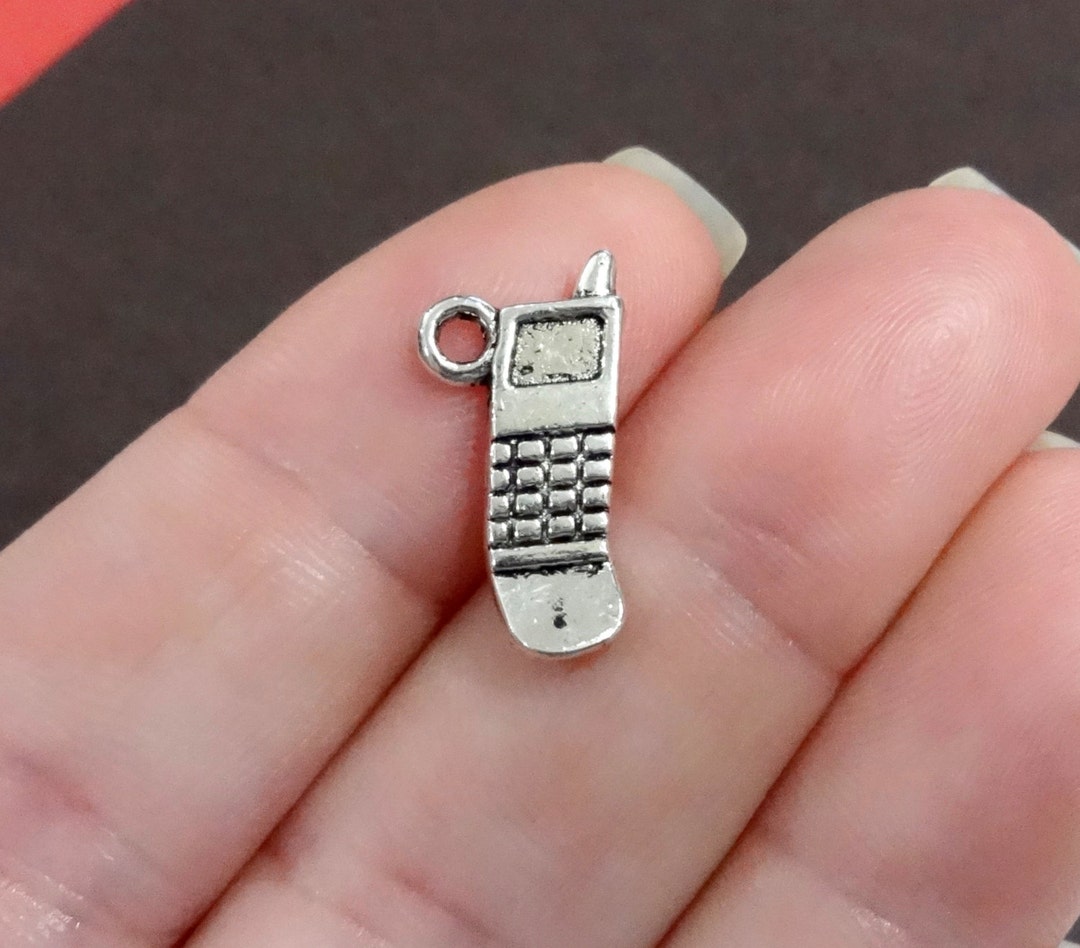 50 Bulk, Cell Phone Charms 19x10mm ITEMY11 Etsy