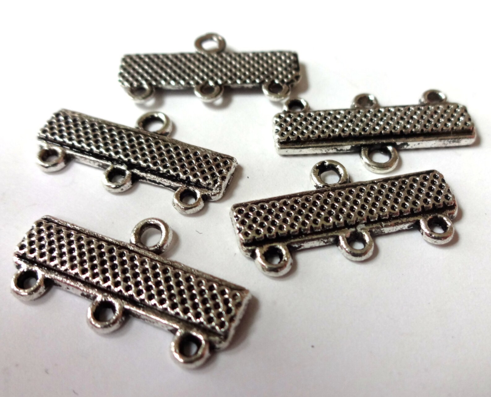 20 three to One Bar Connector Charms 18x9.5x1.5mm Etsy