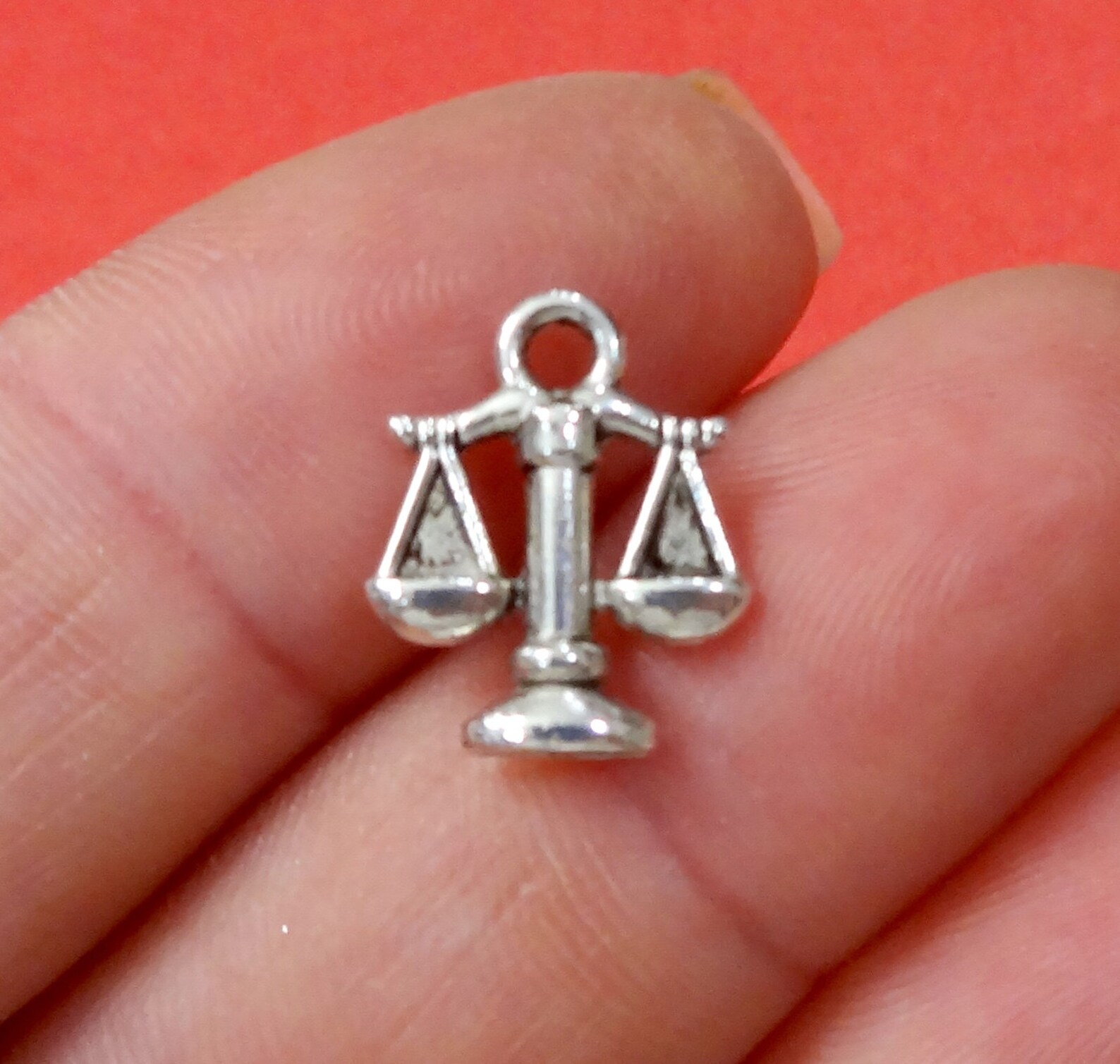 10 Scales of Justice Charms double Sided Puffed Etsy