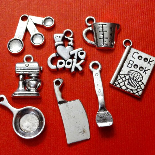 8 Cooking Charm Assorted Collection Theme Charms Etsy